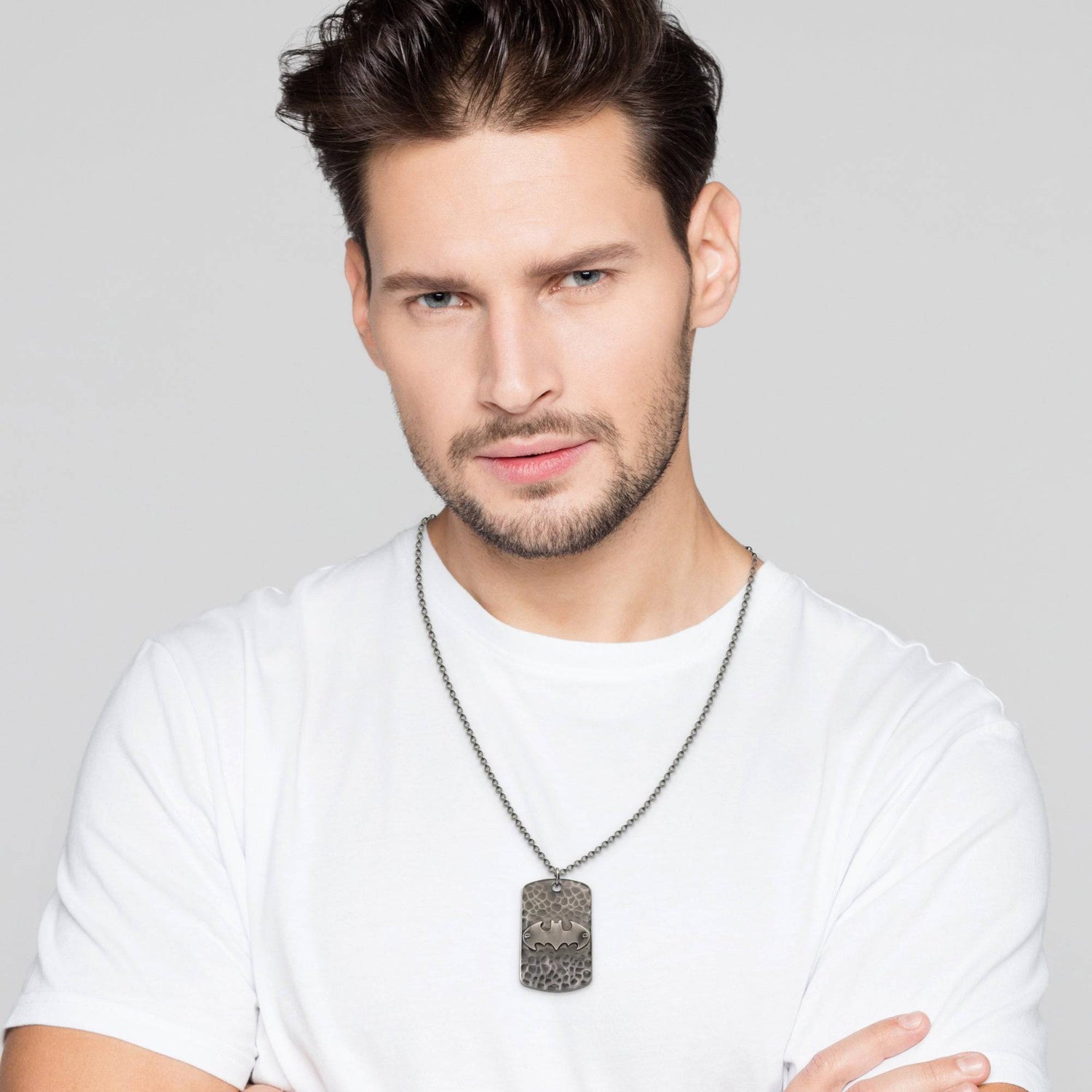 DC Comics Batman Stainless Steel Dog Tag Pendant Necklace - Sallyrose