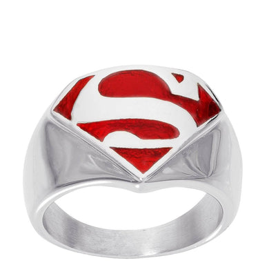 DC Comics Superman Stainless Steel Logo Ring - Sallyrose