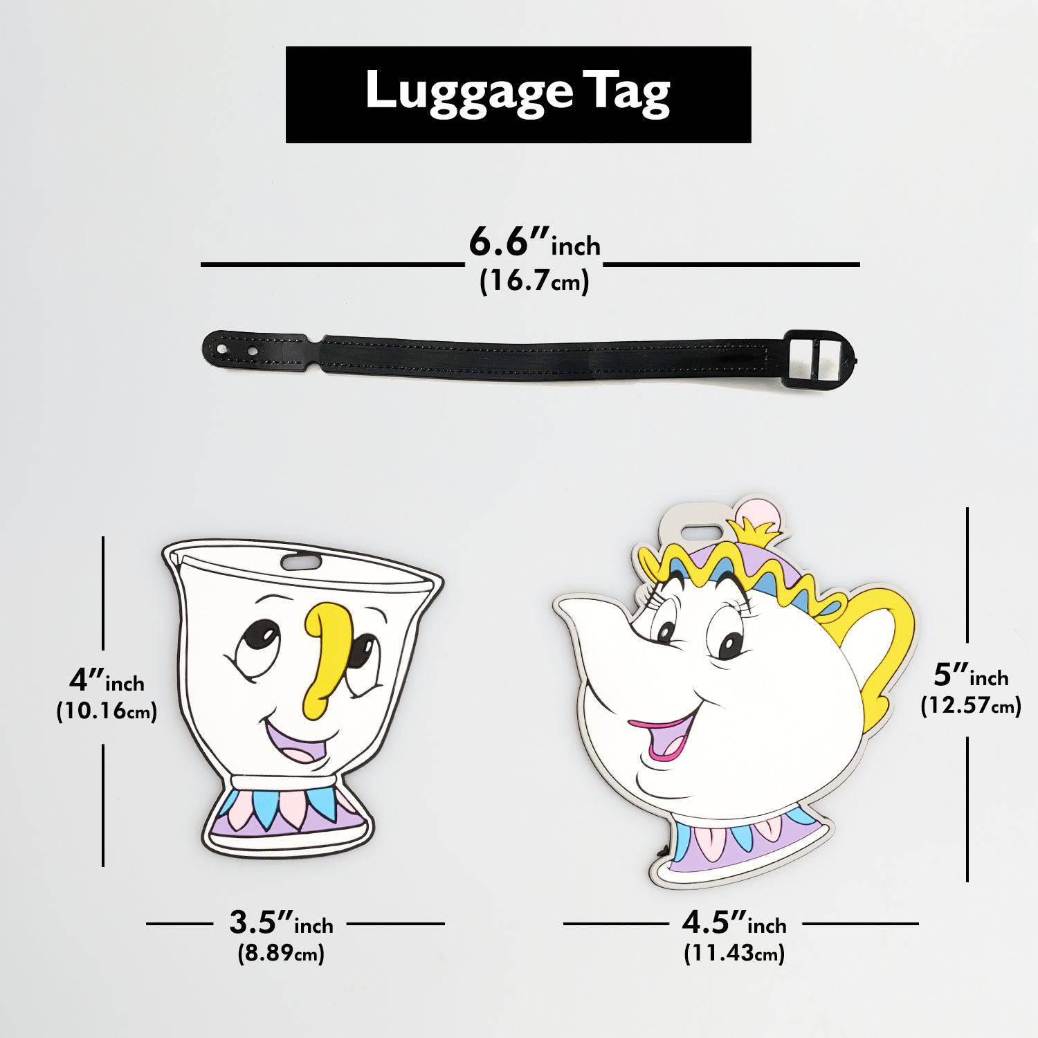 Disney Beauty & The Beast Chip and Mrs. Potts Luggage Tags - Sallyrose