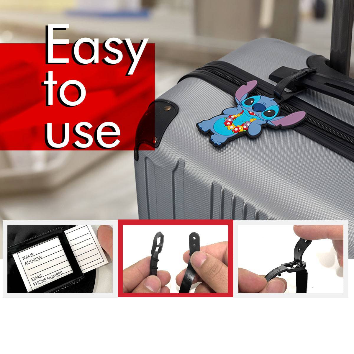 Disney Lilo & Stitch Experiment PVC Luggage Tags - Sallyrose