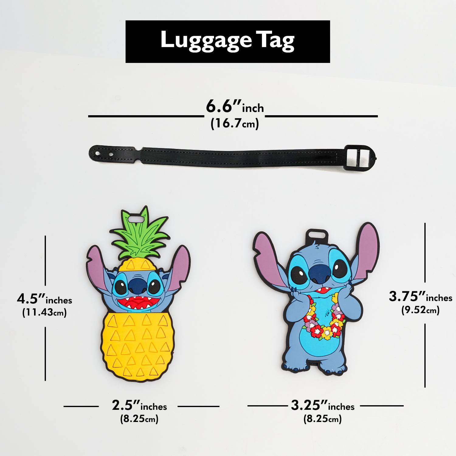 Disney Lilo & Stitch Experiment PVC Luggage Tags - Sallyrose