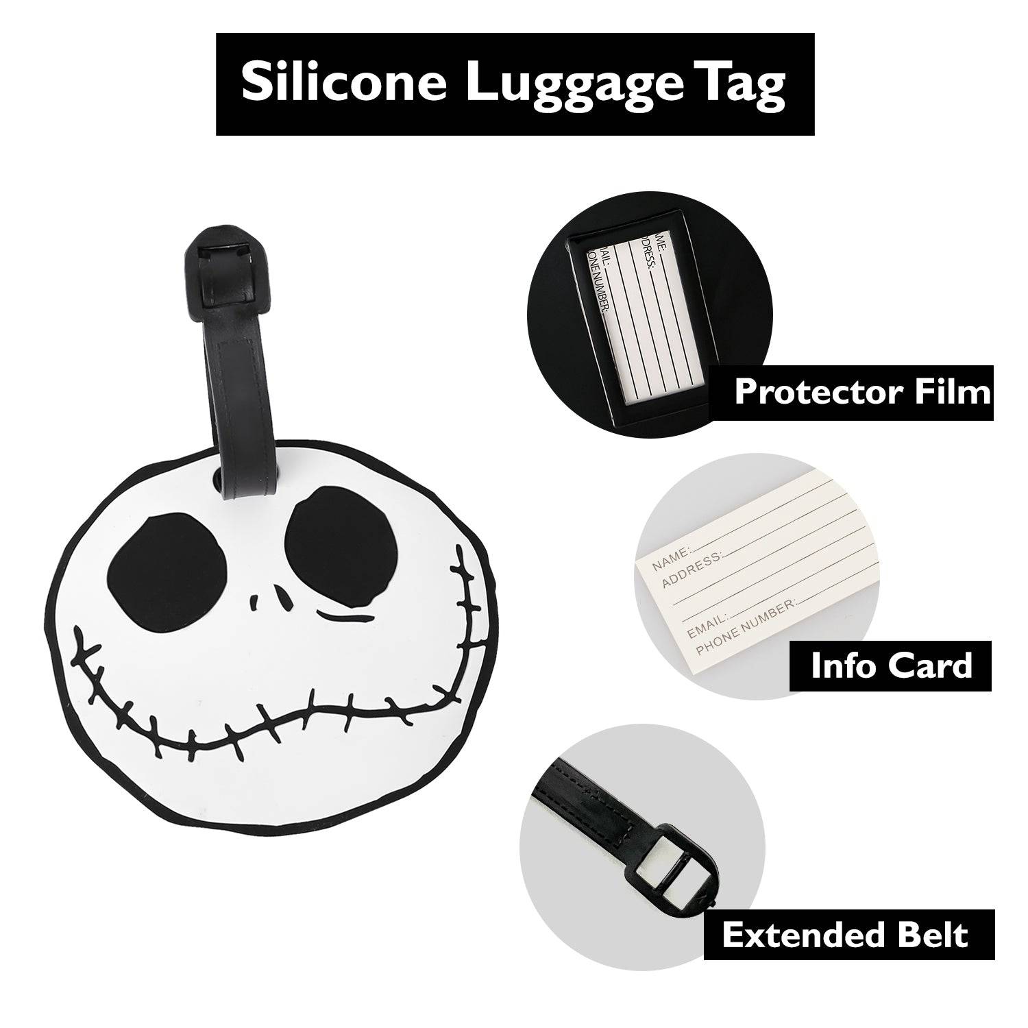 Disney Nightmare Before Christmas Jack and Sally PVC Luggage Tags - Sallyrose