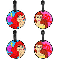 Disney Princess Belle and Ariel PVC Luggage Tags - Sallyrose