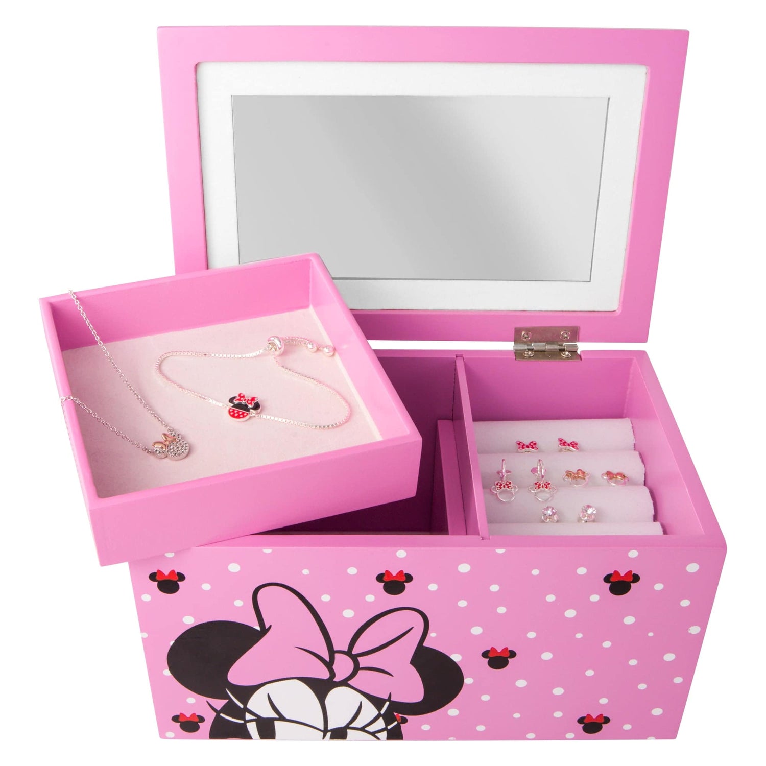Box Set of 30 Mini Jingle Bells – Pink Antlers