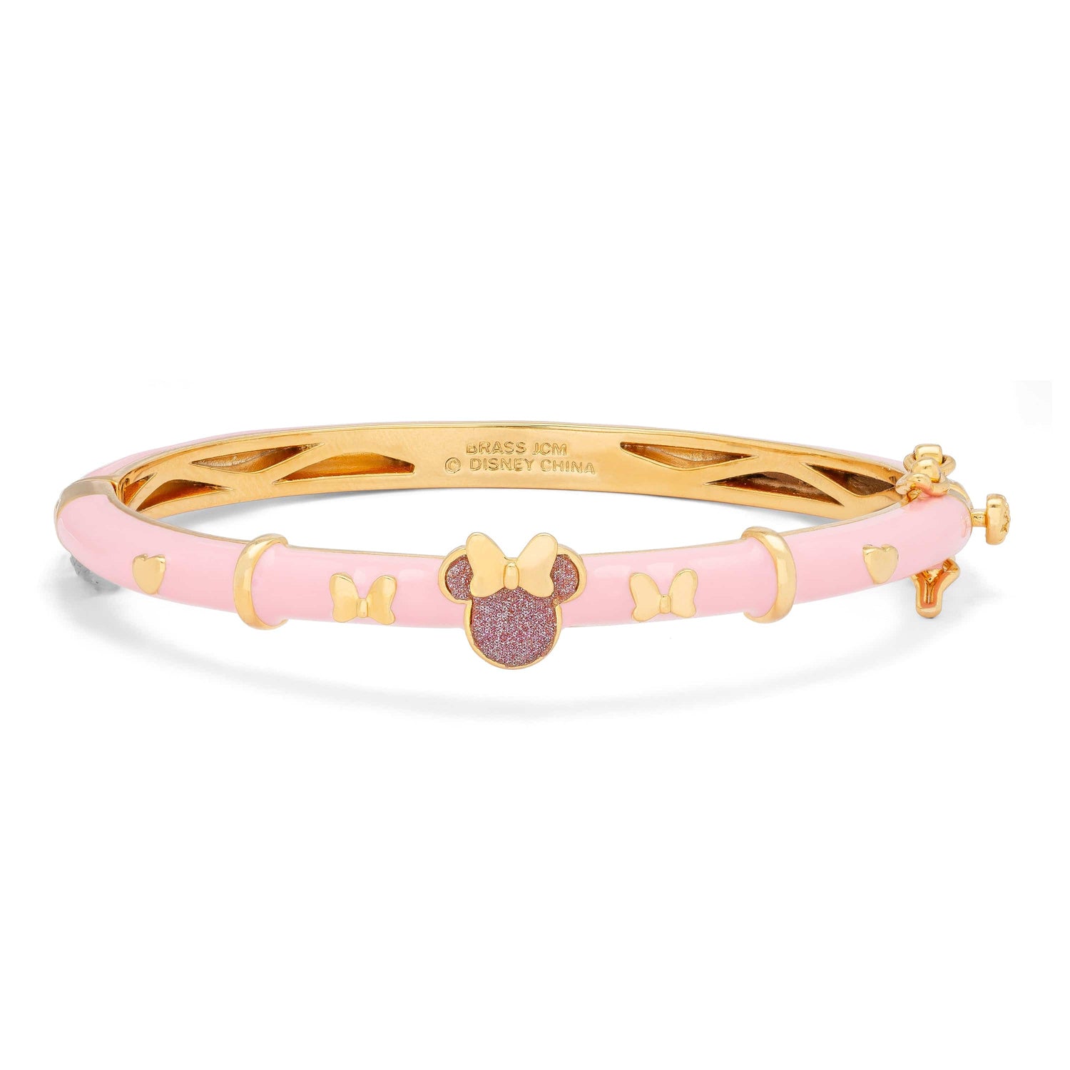 Disney Minnie Mouse Gold Plated Pink Bangle Bracelet - Sallyrose