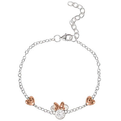 Disney Minnie Mouse Sterling Silver Sparkle Station Bracelet - Sallyrose