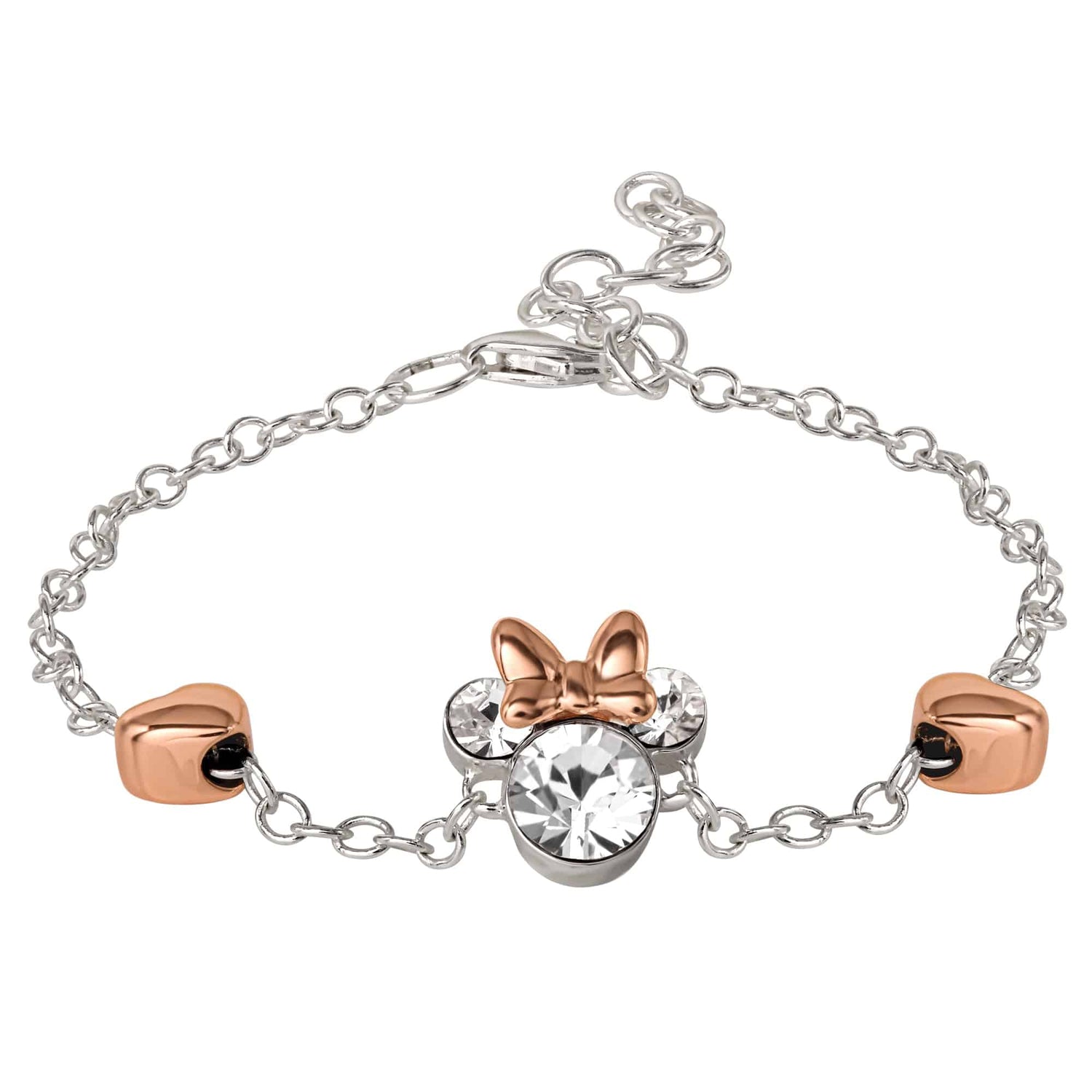 Disney Minnie Mouse Sterling Silver Sparkle Station Bracelet - Sallyrose