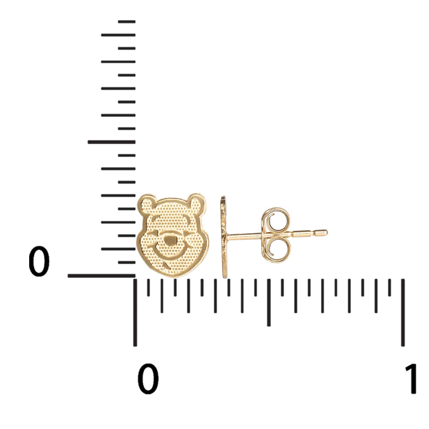 14K Yellow Gold Disney Classics Winnie the Pooh Earrings - Sallyrose