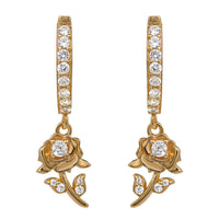Beauty and the Beast Sterling Silver Eternity Hoop Earrings - Sallyrose