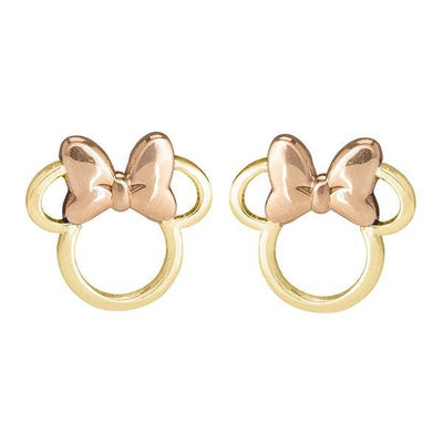 Disney 14K Gold Minnie Rose Gold Bow Earrings - Sallyrose