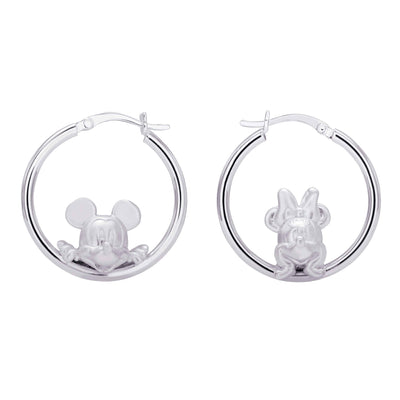 Disney Mickey Mouse  Sterling Silver Hoop Earrings - Sallyrose