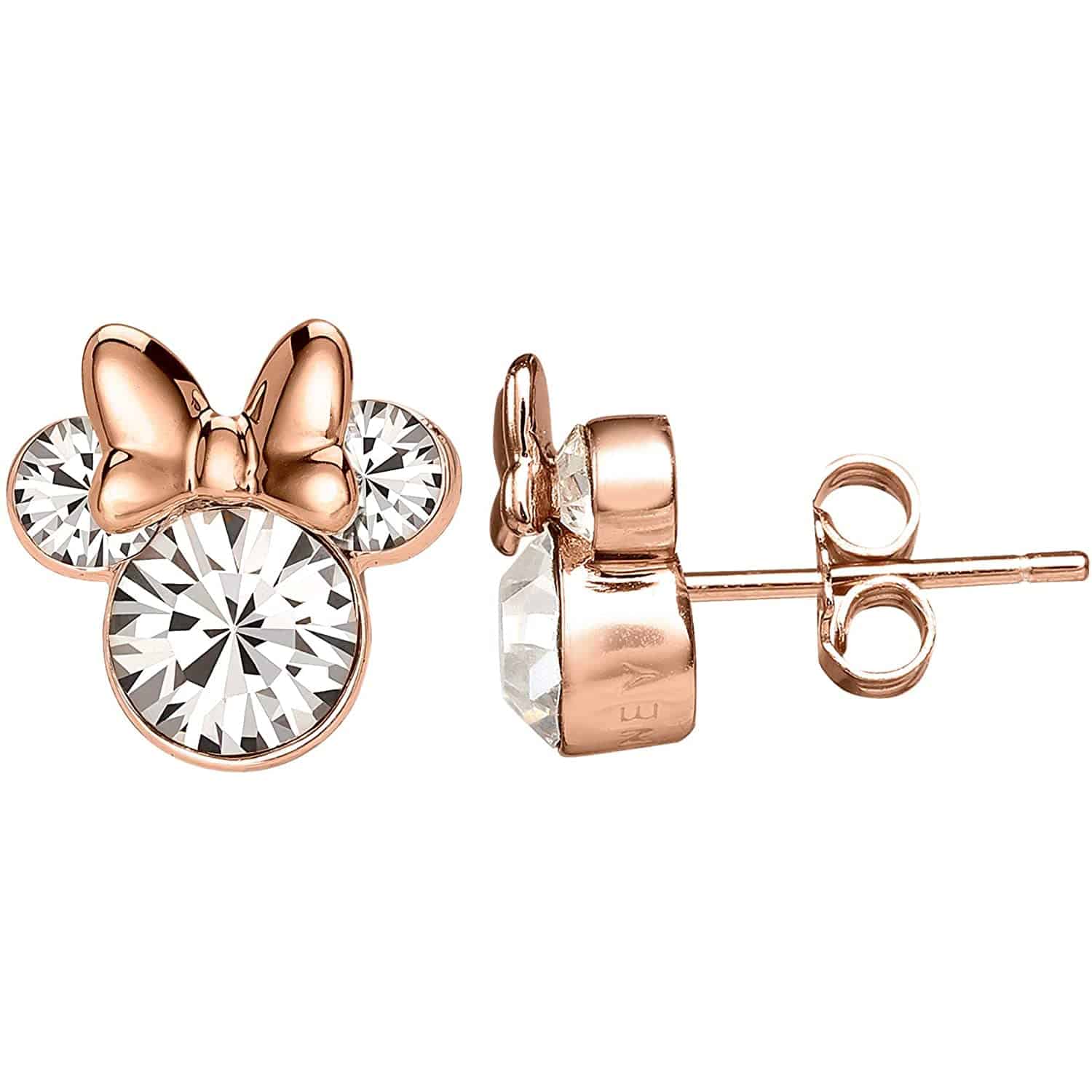 Disney Minnie Mouse Sterling Silver Pink Bow Earrings - Sallyrose