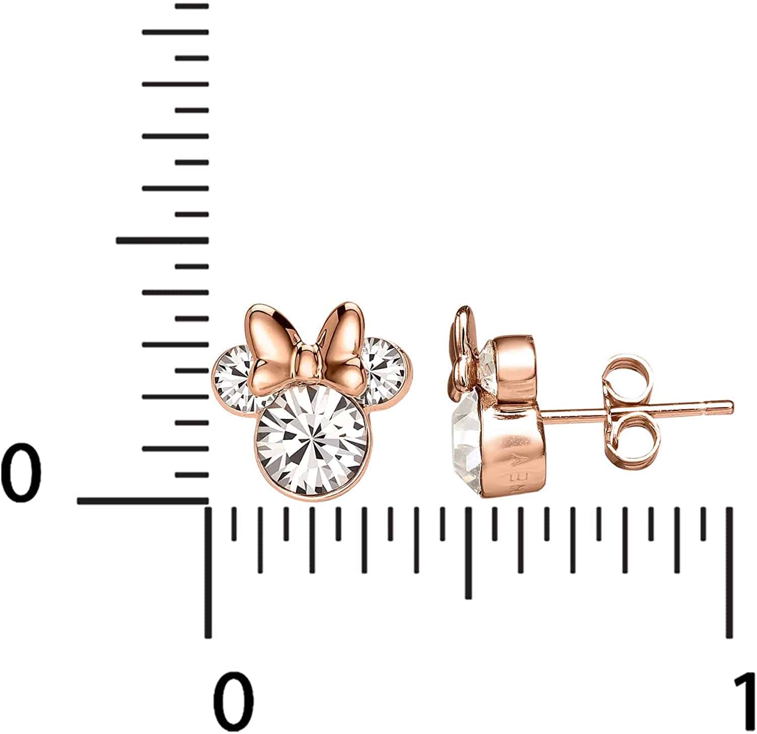 Disney Minnie Mouse Sterling Silver Pink Bow Earrings - Sallyrose