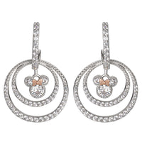 Disney Minnie Mouse Sterling Silver Sparkle Drop Earrings - Sallyrose