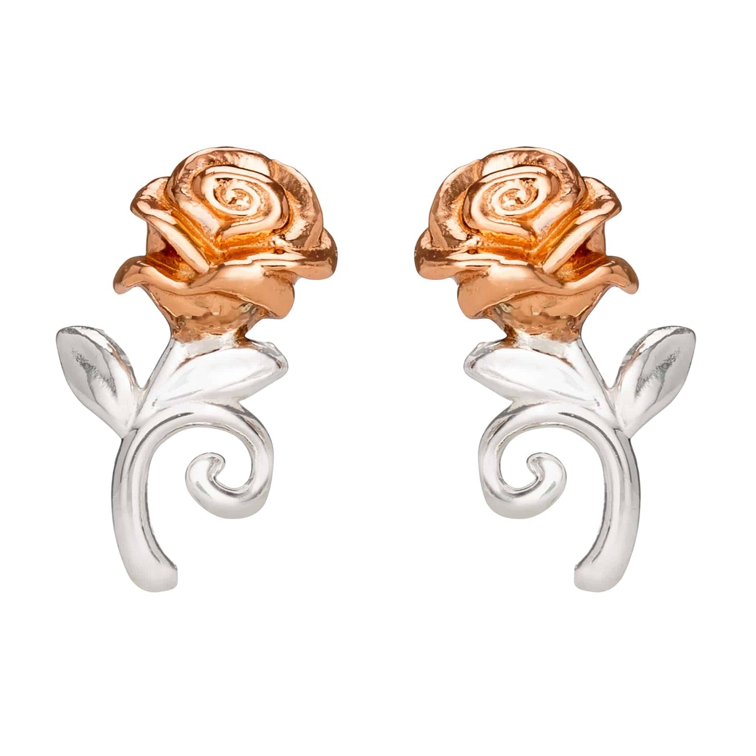 Disney Princess Beauty and the Beast Sterling Silver Rose Earrings - Sallyrose