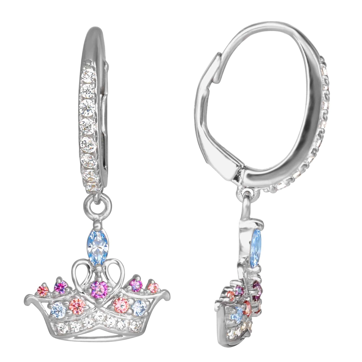 Disney Princess Sterling Silver Huggie Hoop Earrings - Sallyrose