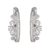 Disney Princess Sterling Silver Tiara Hoop Earrings - Sallyrose