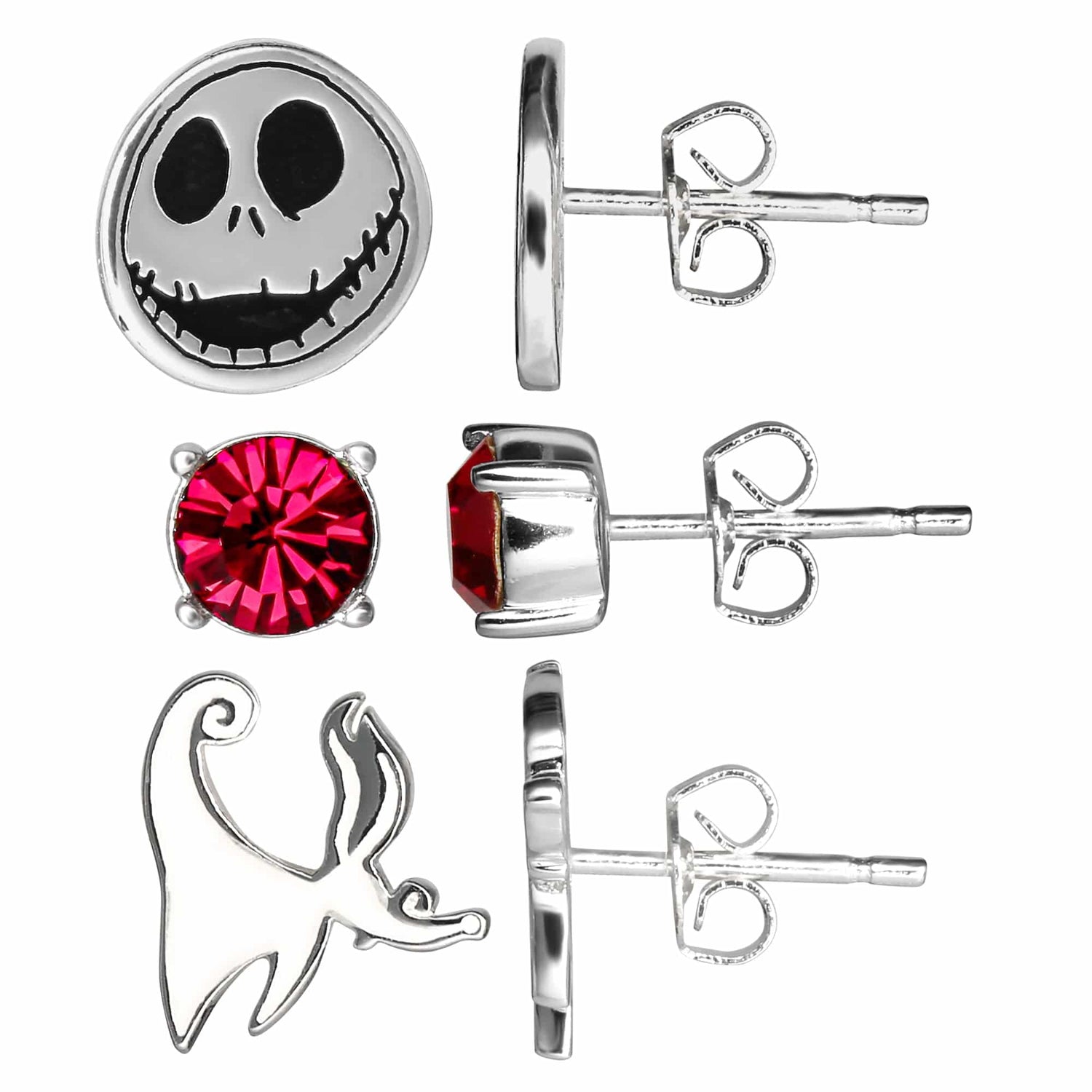 Disney The Nightmare Before Christmas Silver Plated Stud Earring Set - Sallyrose