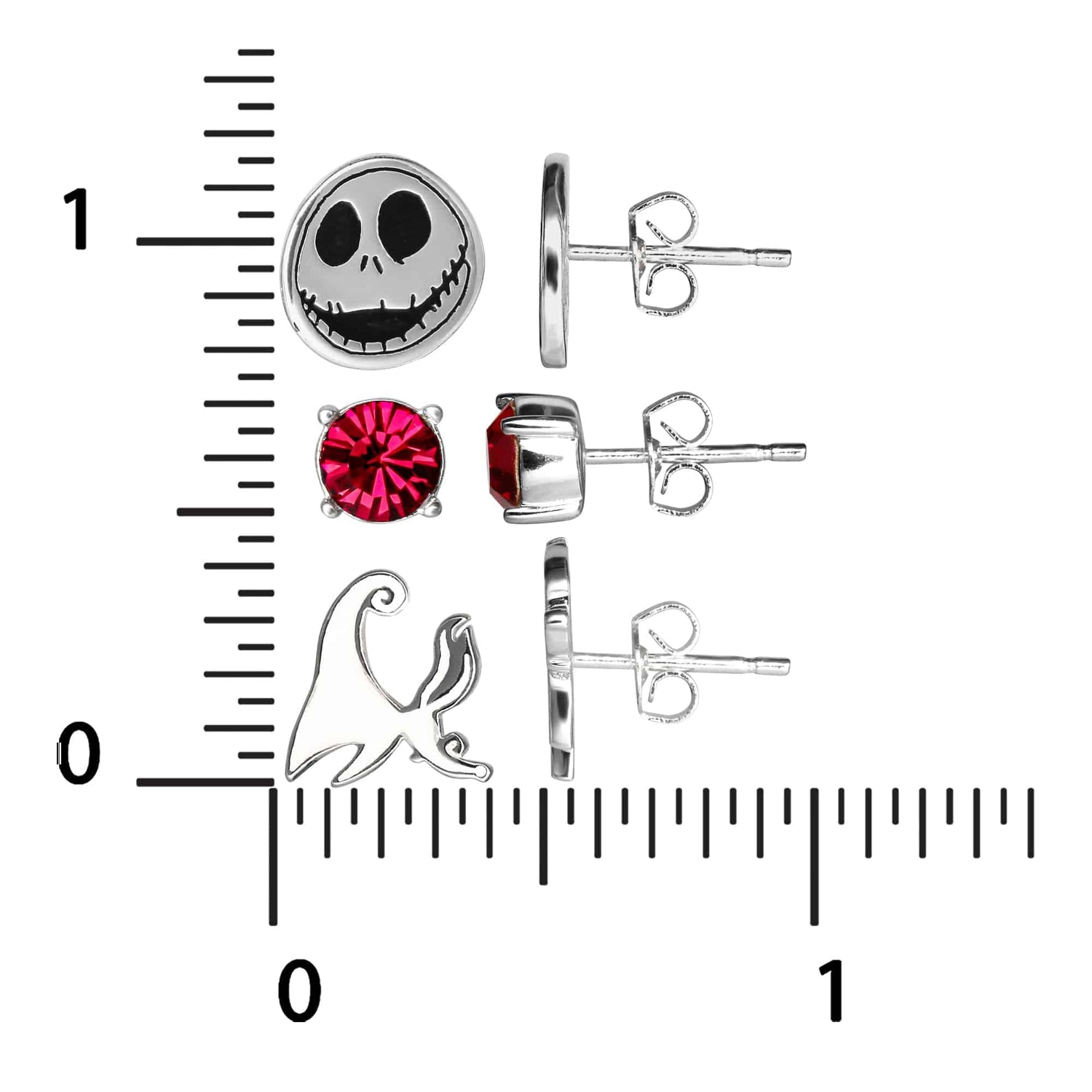 Disney The Nightmare Before Christmas Silver Plated Stud Earring Set - Sallyrose