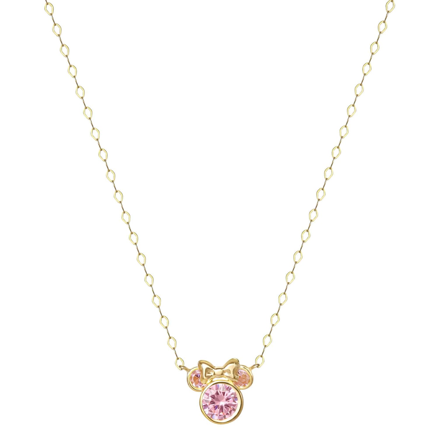14K Gold Disney Minnie Mouse Pink Necklace - Sallyrose