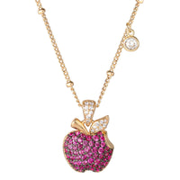 Disney Princess Snow White Sterling Silver Apple Necklace - Sallyrose