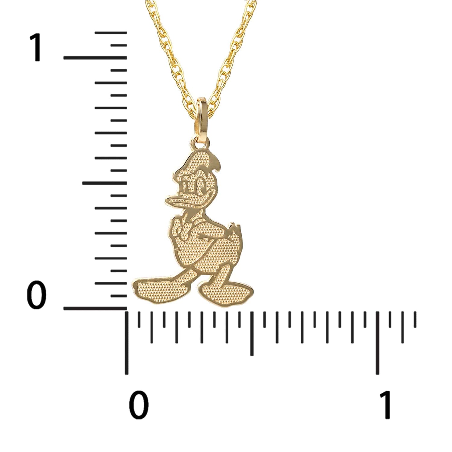Endearing Duck Gold Pendant with Chain For Kids