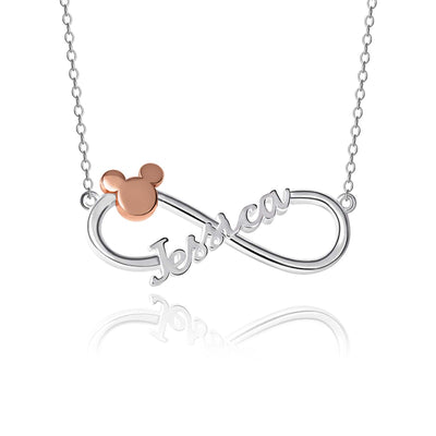 Disney Mickey Mouse Personalized Infinity Necklace