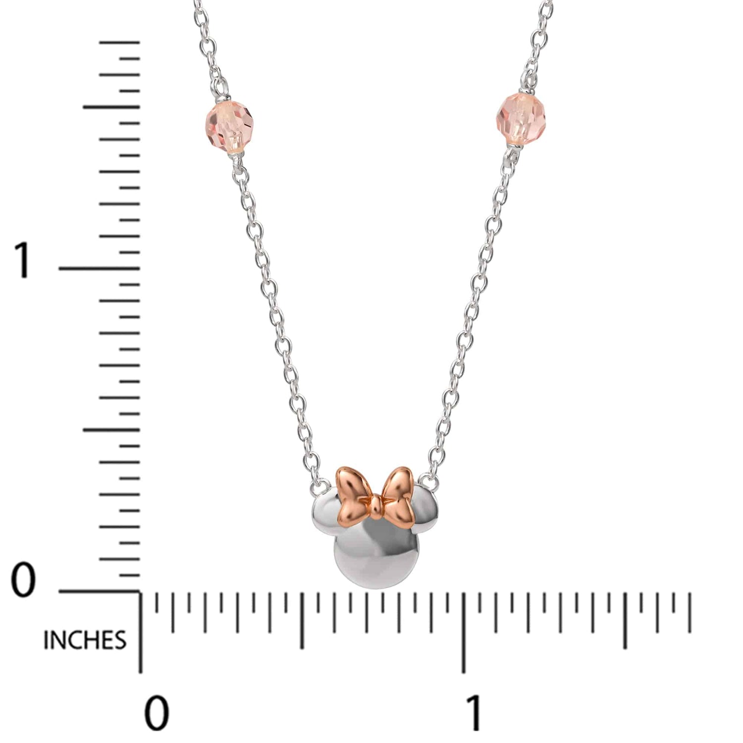 Disney Minnie Mouse Sterling Silver Pretty in Pink Necklace - Sallyrose