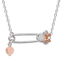 Disney Minnie Mouse Sterling Silver Safety Pin Necklace - Sallyrose