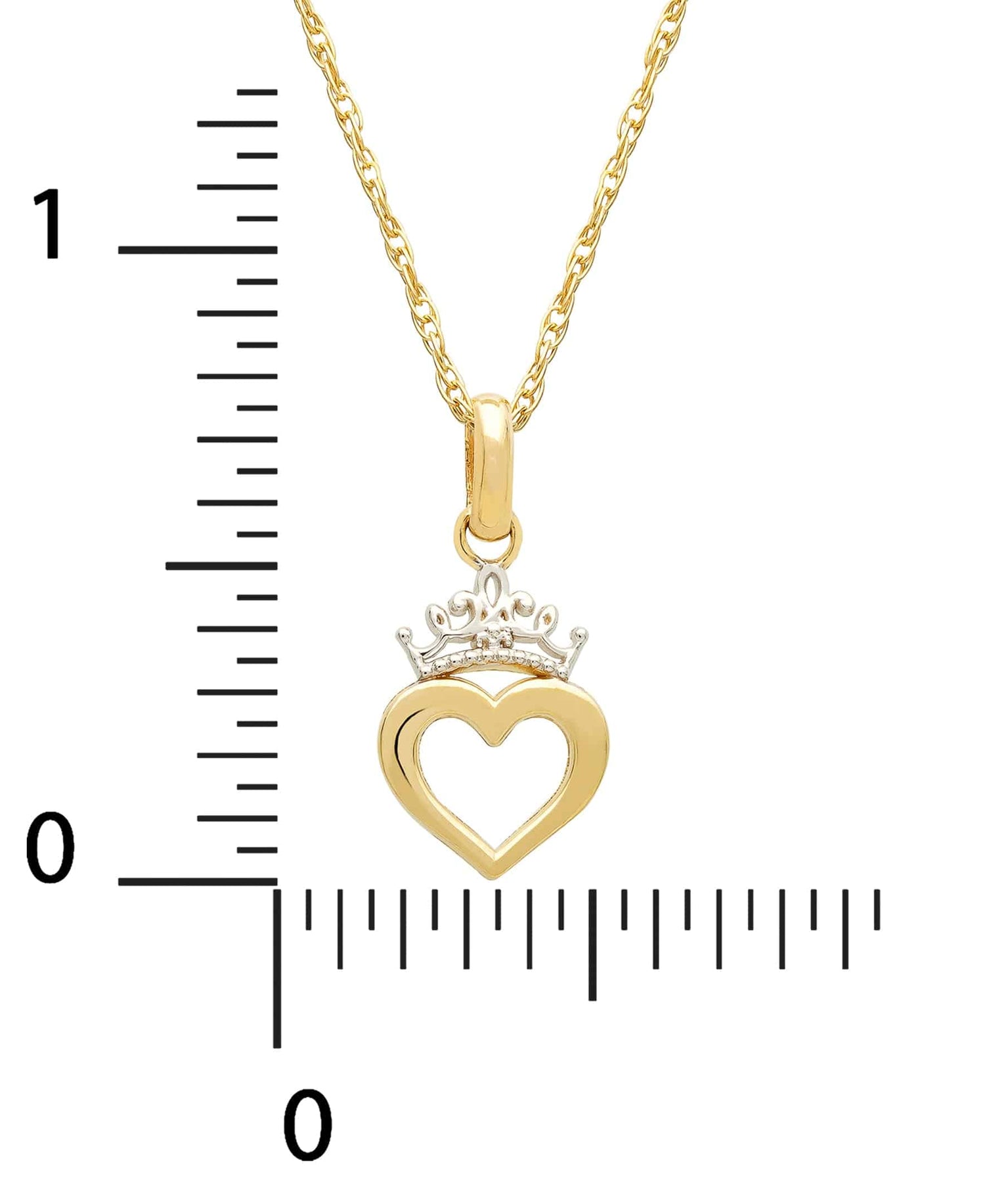 Disney Princess 14K Gold Crown Heart Necklace - Sallyrose