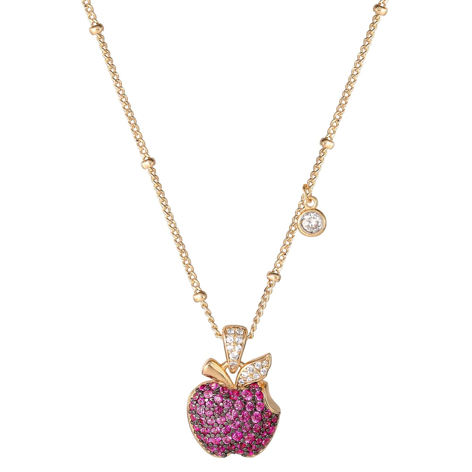 Disney Princess Snow White Sterling Silver Apple Necklace - Sallyrose