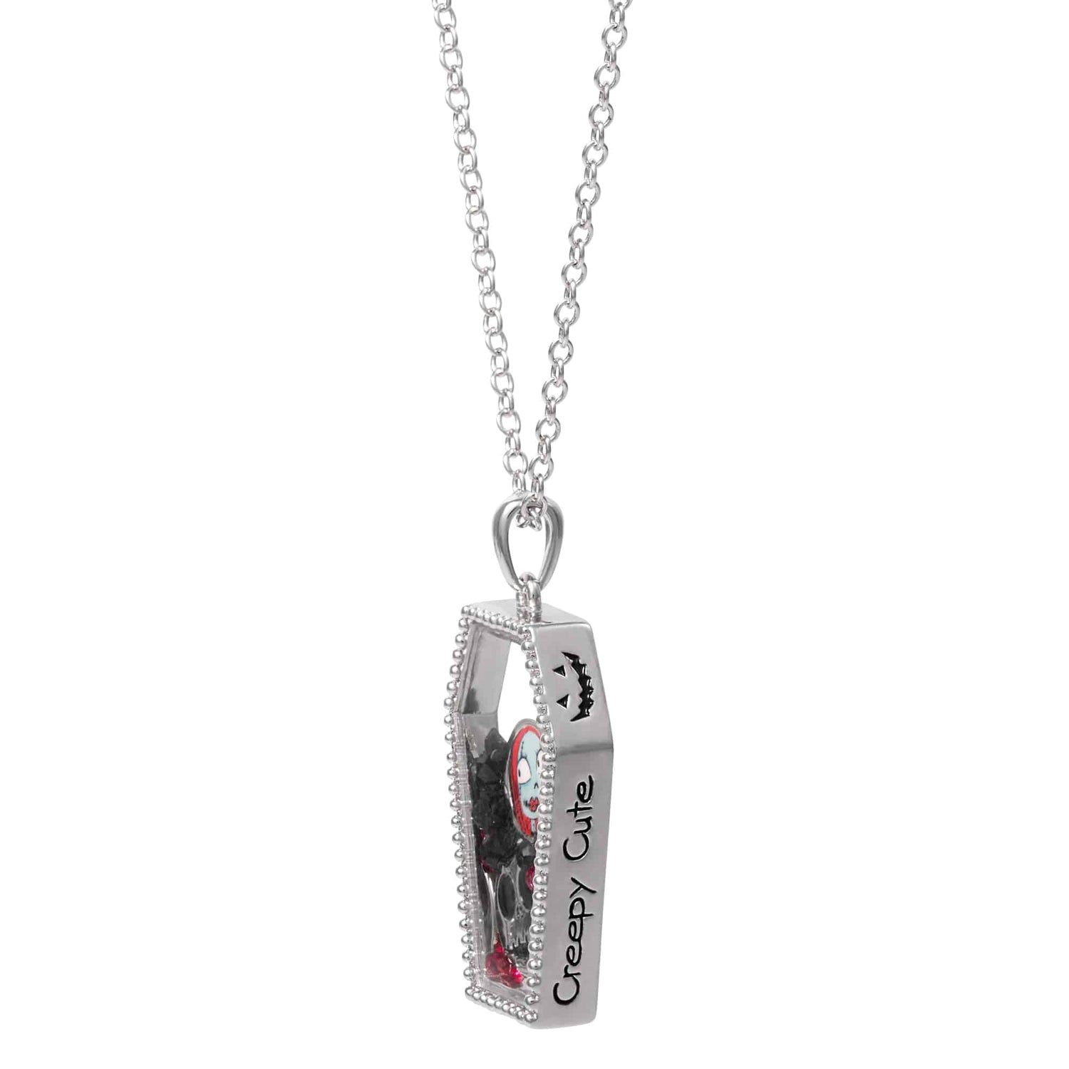 Disney The Nightmare Before Christmas Silver Plated Coffin Shaker Necklace - Sallyrose