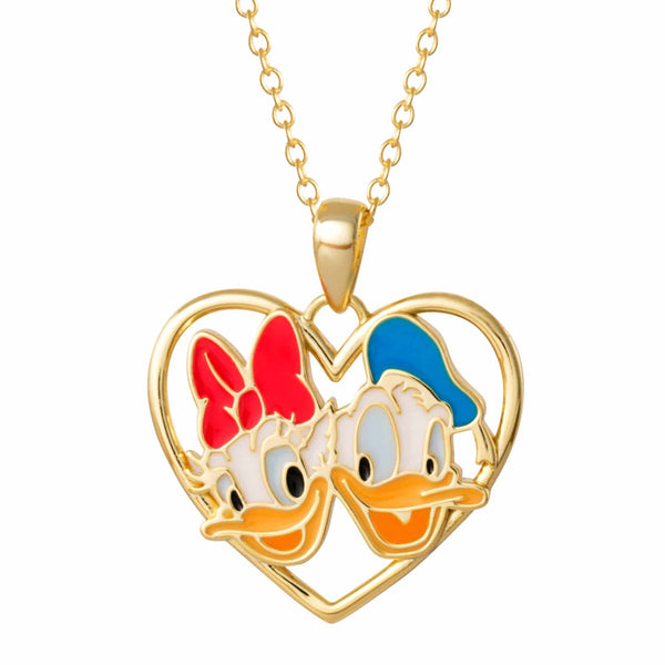 Disney's Minnie Mouse and Daisy Duck Shiny Bead Heart Charm hotsell Necklace