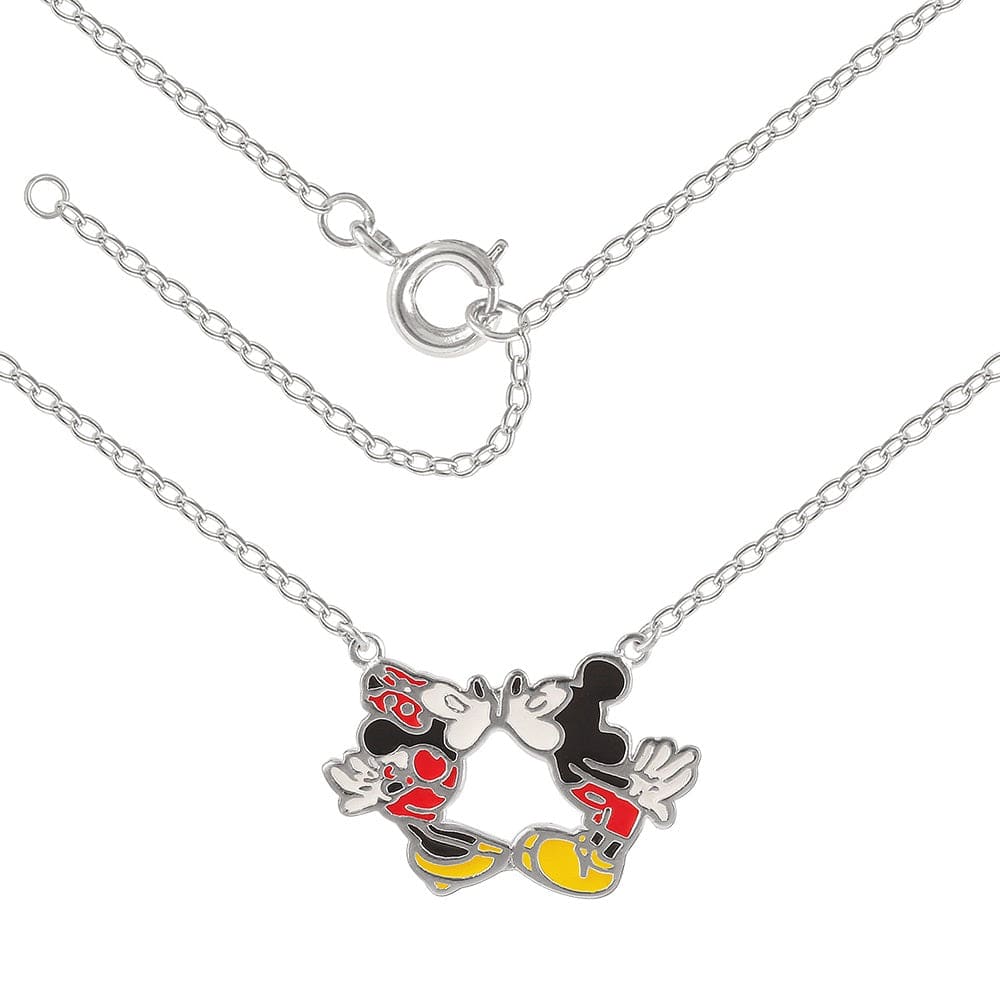 Mickey & Minnie Kiss-Kiss Sterling Silver Necklace - Sallyrose
