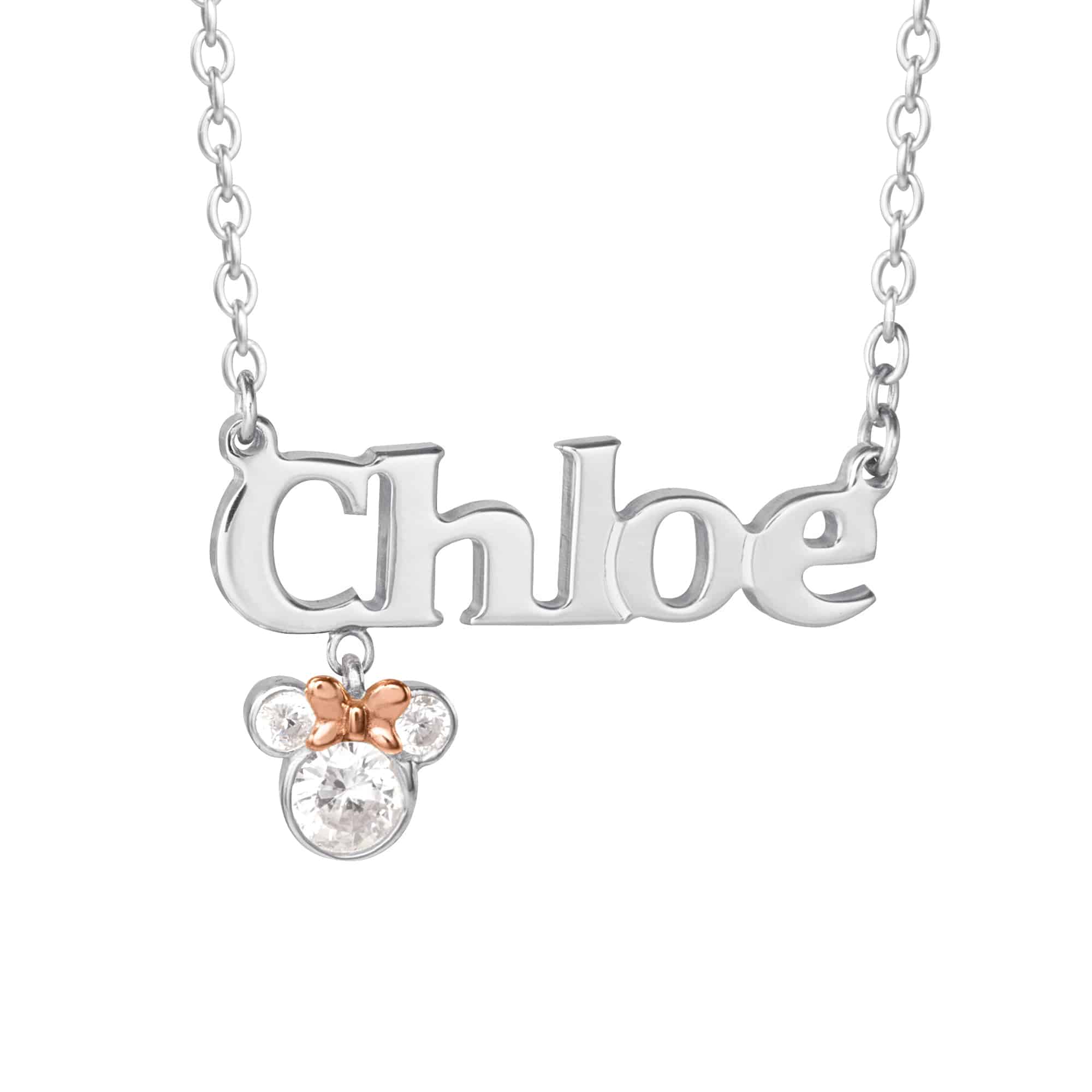 Disney Iconic Minnie Mouse Sterling Silver Personalized Necklace - Sallyrose