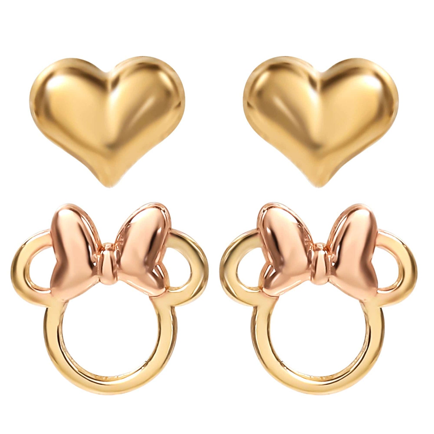 14K Gold Disney Minnie Mouse Stud Set - Sallyrose