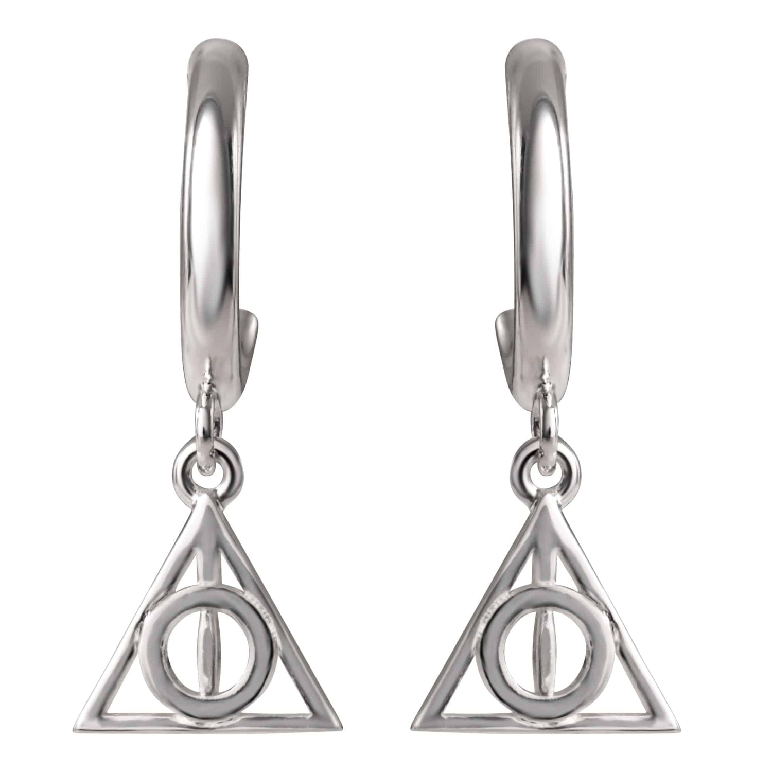 Harry Potter Deathly Hallows Huggie Hoops - Sallyrose