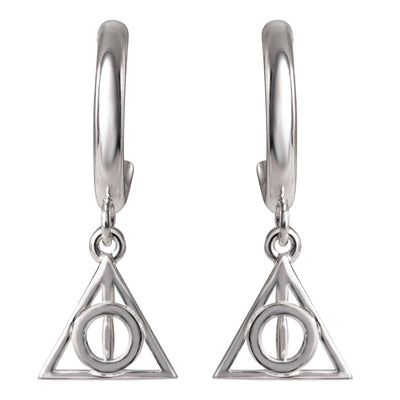 Harry Potter Deathly Hallows Huggie Hoops - Sallyrose