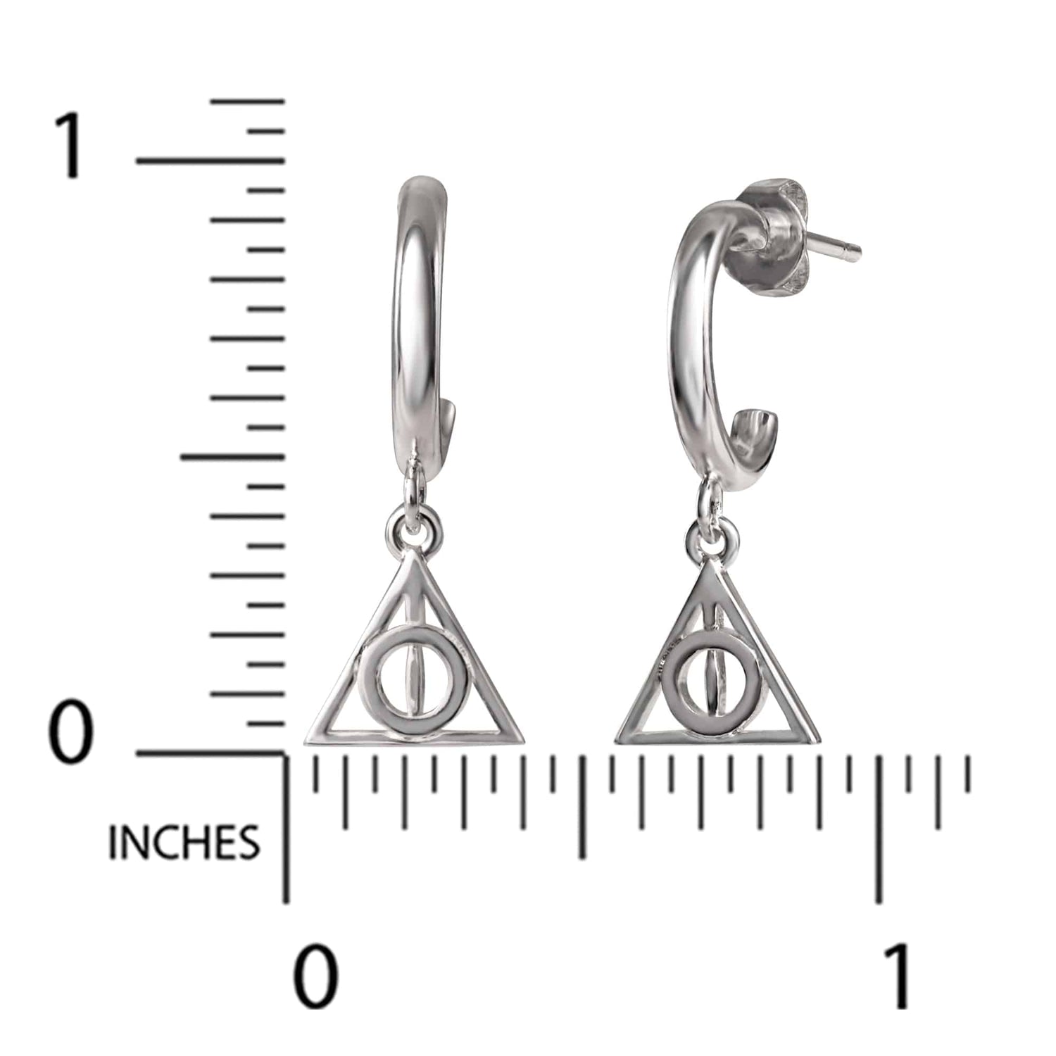 Orecchini Harry Potter. Sterling Silver Deathly Hallows Stud - Rock Off -  Idee regalo