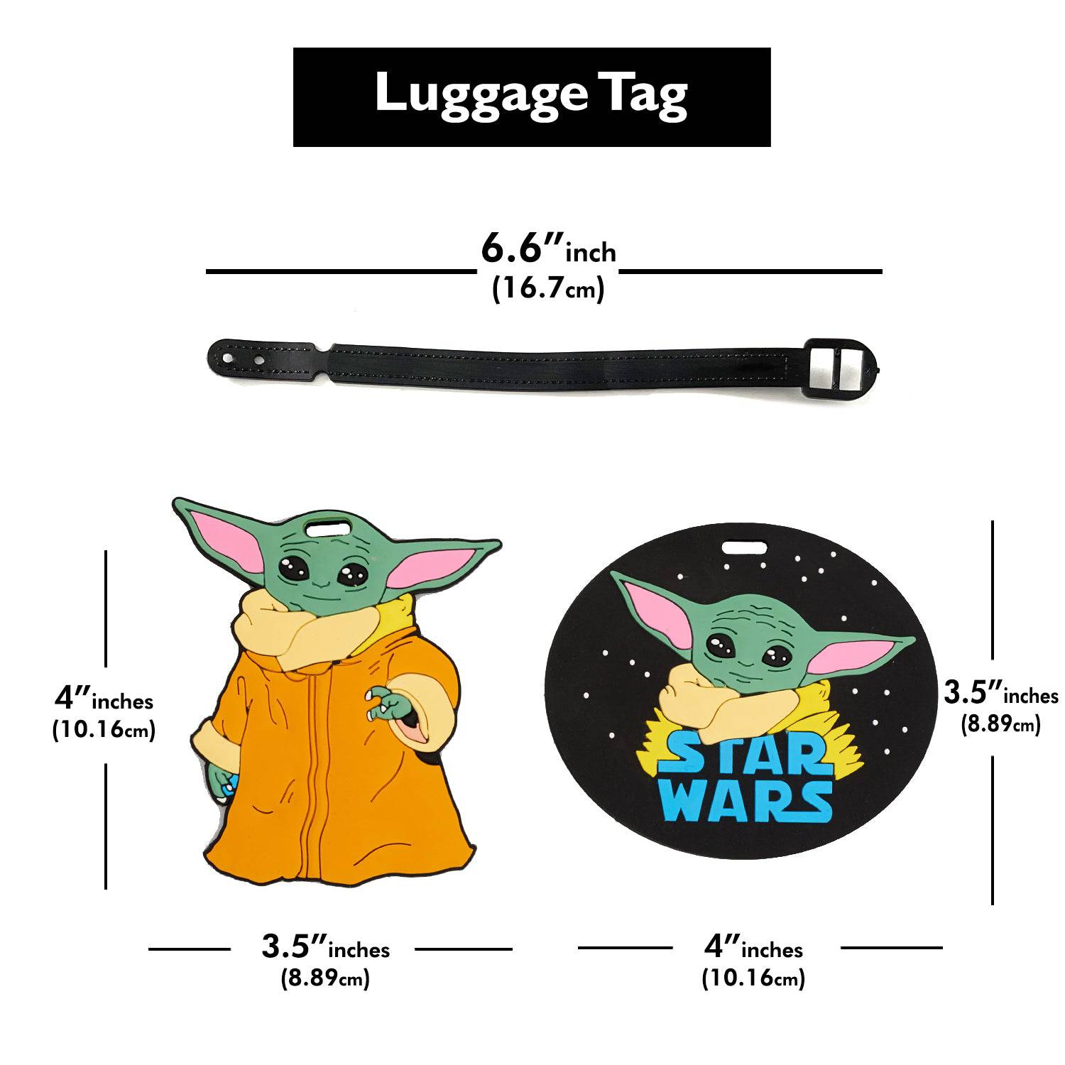 Star Wars The Mandalorian Grogu PVC Luggage Tags - Sallyrose