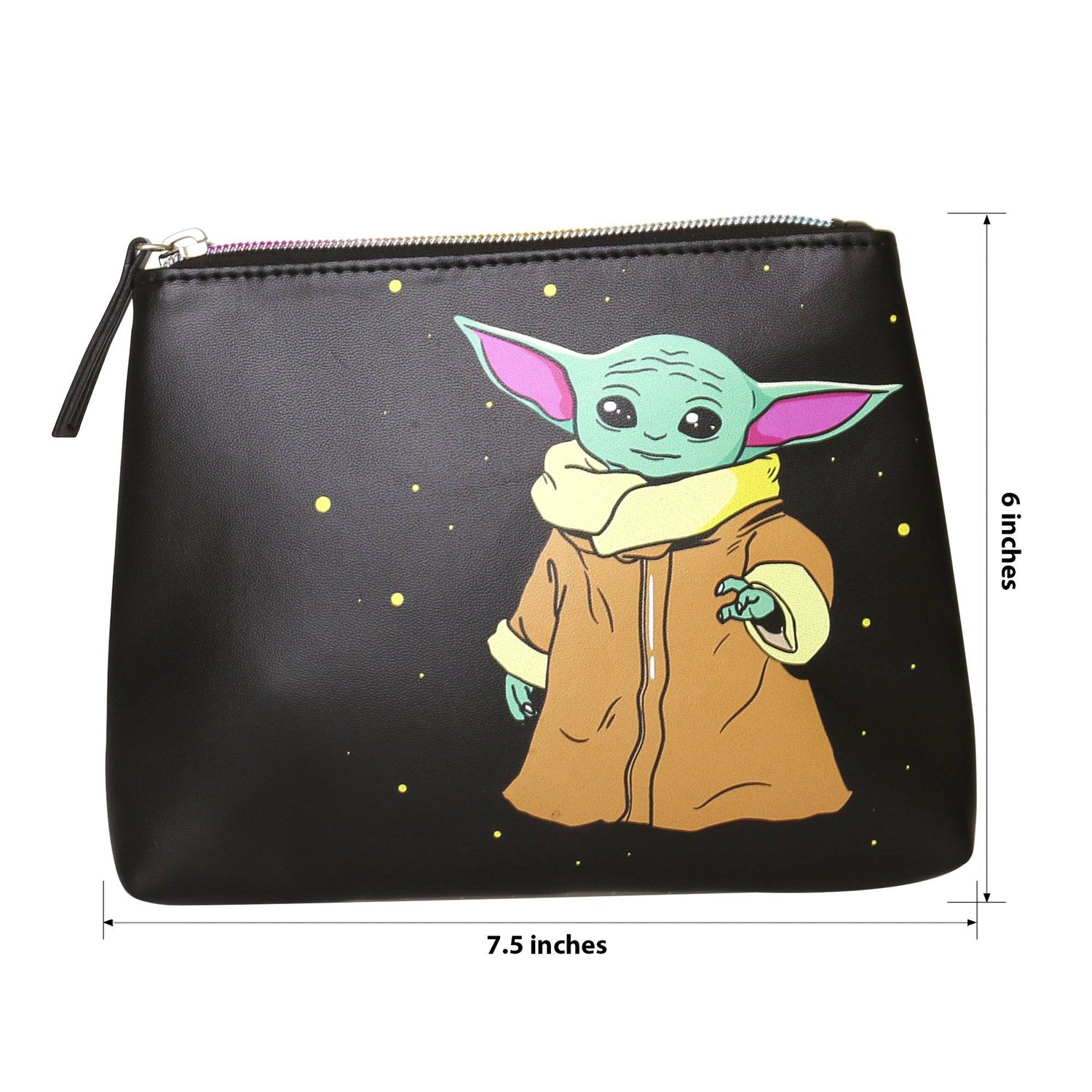 Star Wars The Mandalorian The Child Faux Leather Make Up Cosmetic Bag Set - Sallyrose