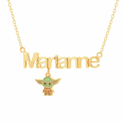 The Mandalorian The Child Sterling Silver/Gold Personalized Necklace - Sallyrose